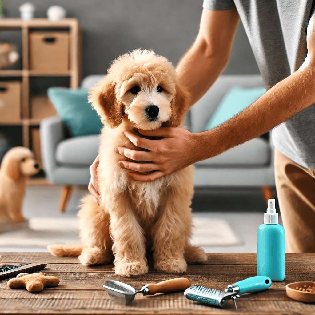 how to groom a goldendoodle puppy