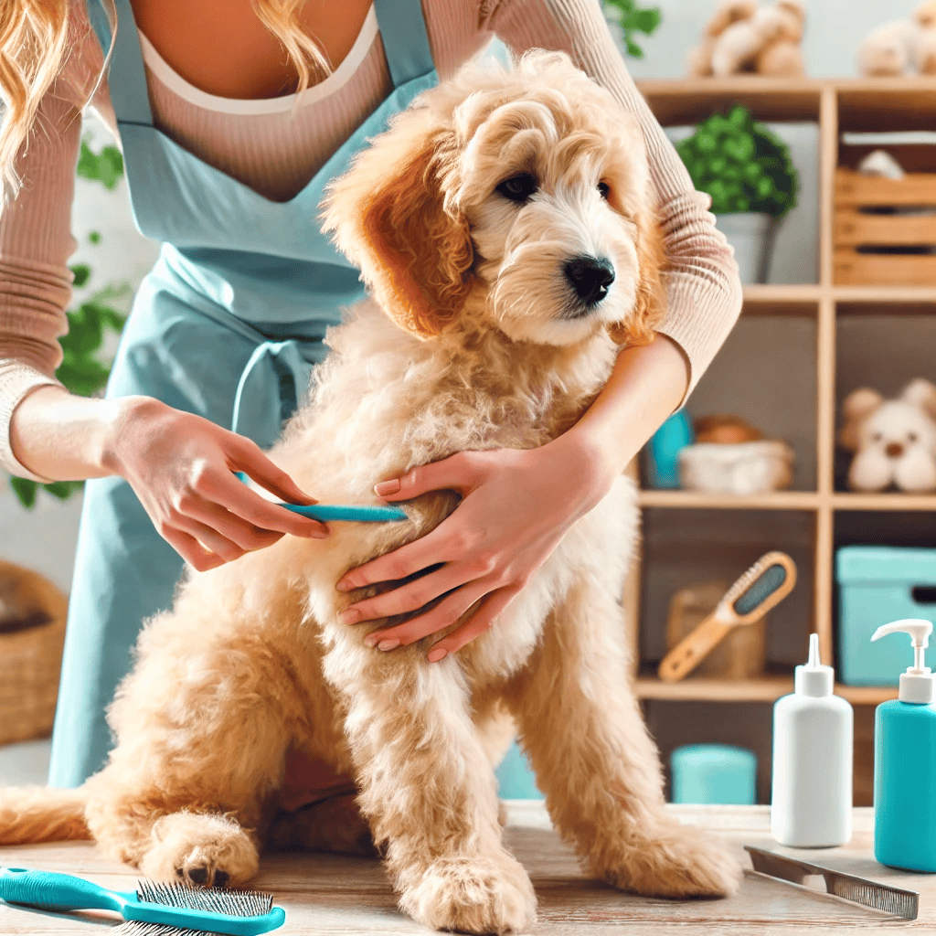 how to groom a goldendoodle puppy