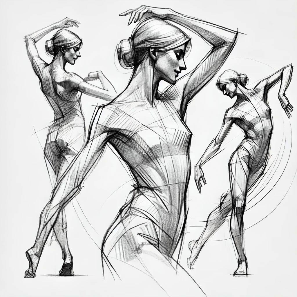 female drawing base poses