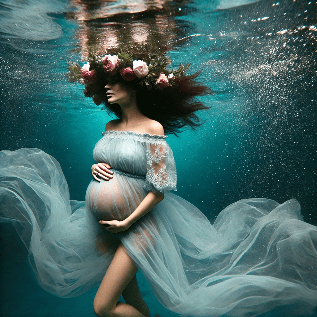 underwater maternity photography