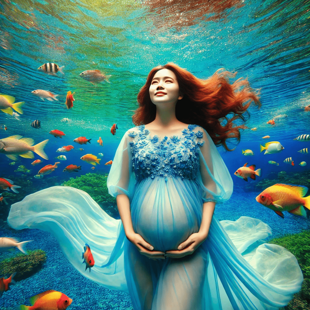 underwater maternity photography