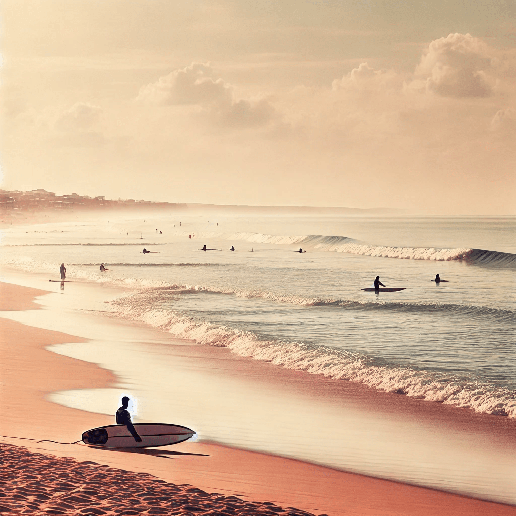 beginner longboard surfing