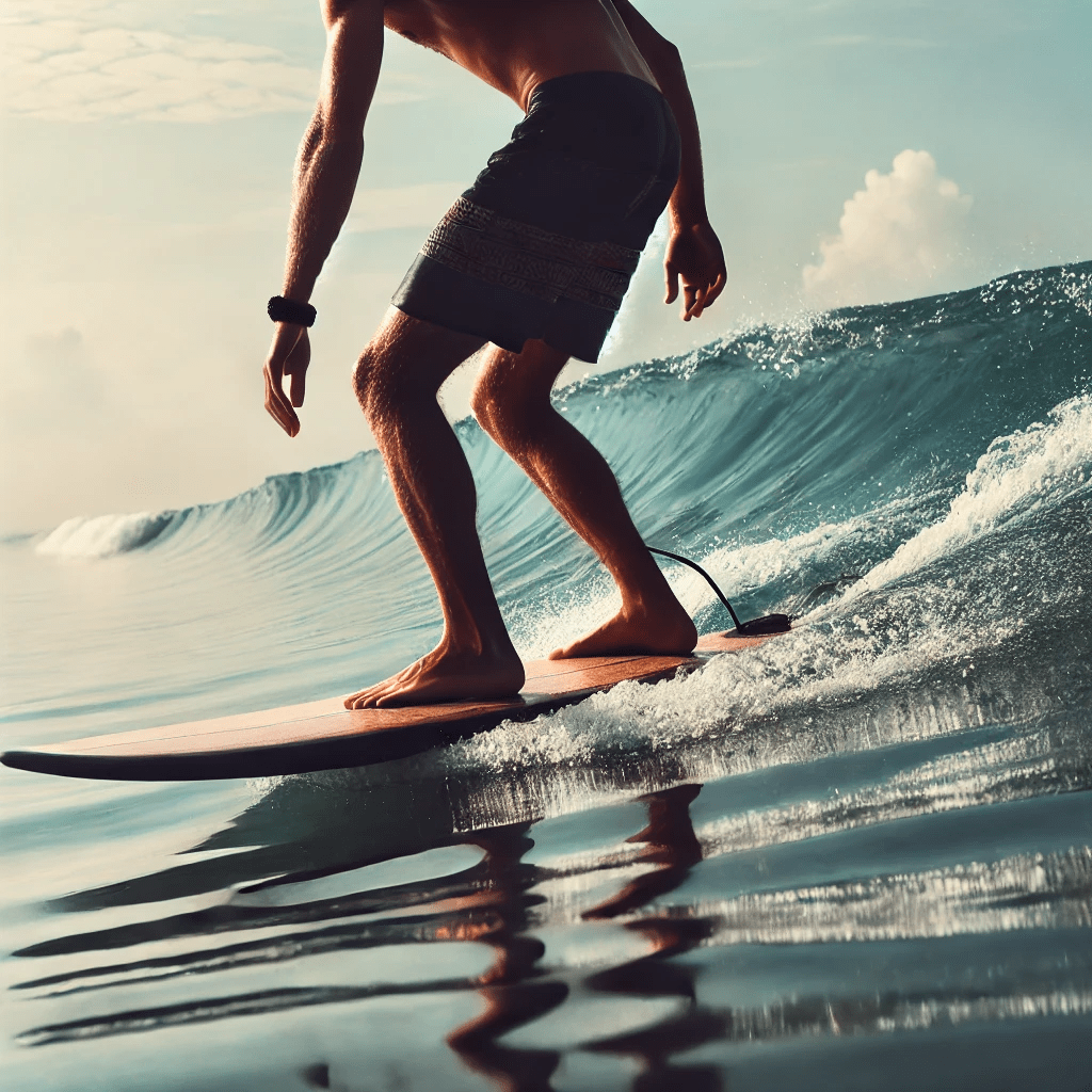 beginner longboard surfing