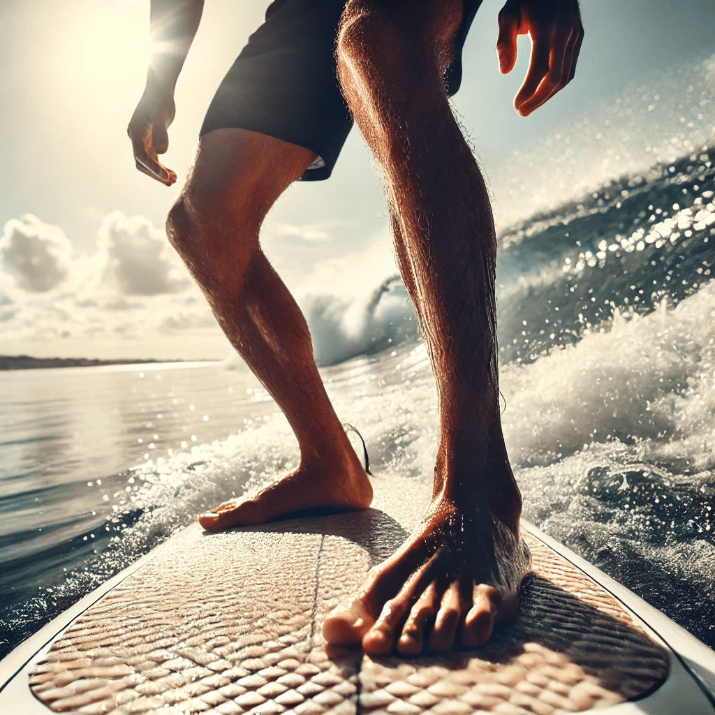 how to stand up on a surfboard