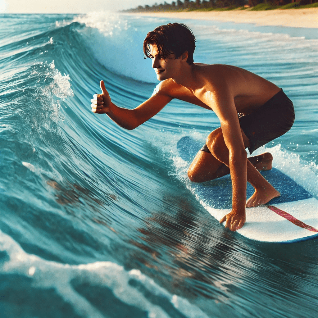 how to stand up on a surfboard