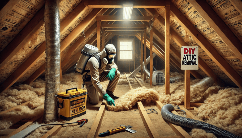 DIY attic insulation removal