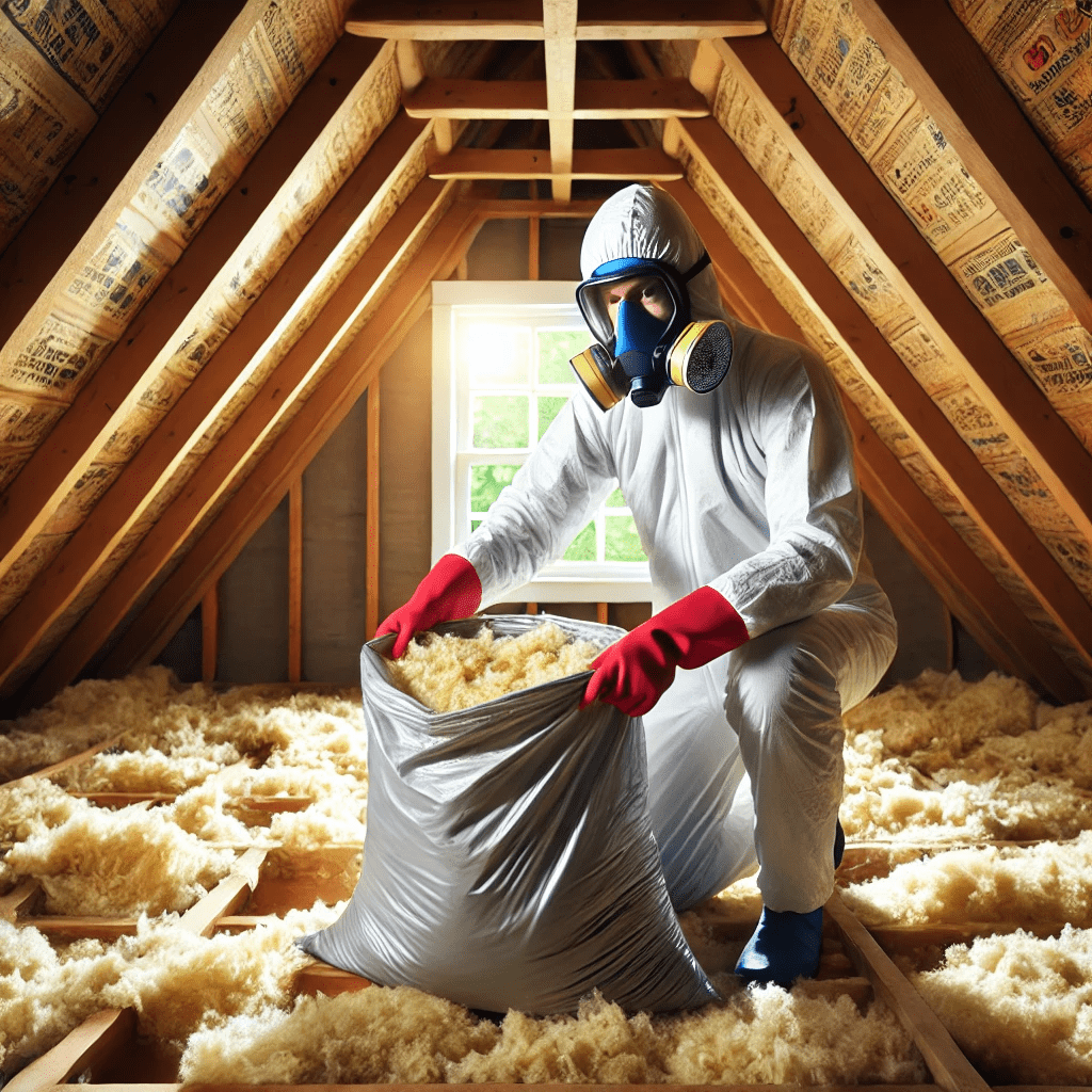 DIY attic insulation removal