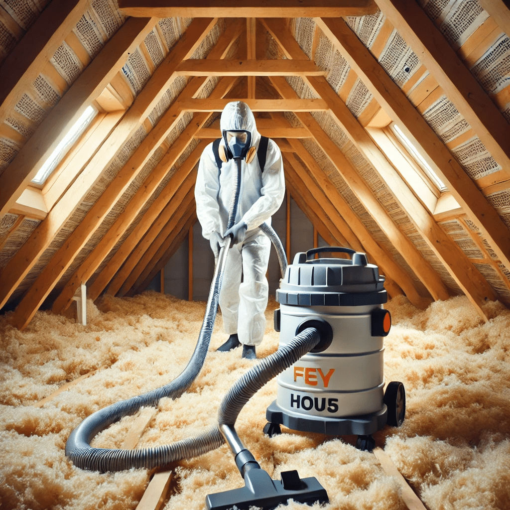 DIY attic insulation removal