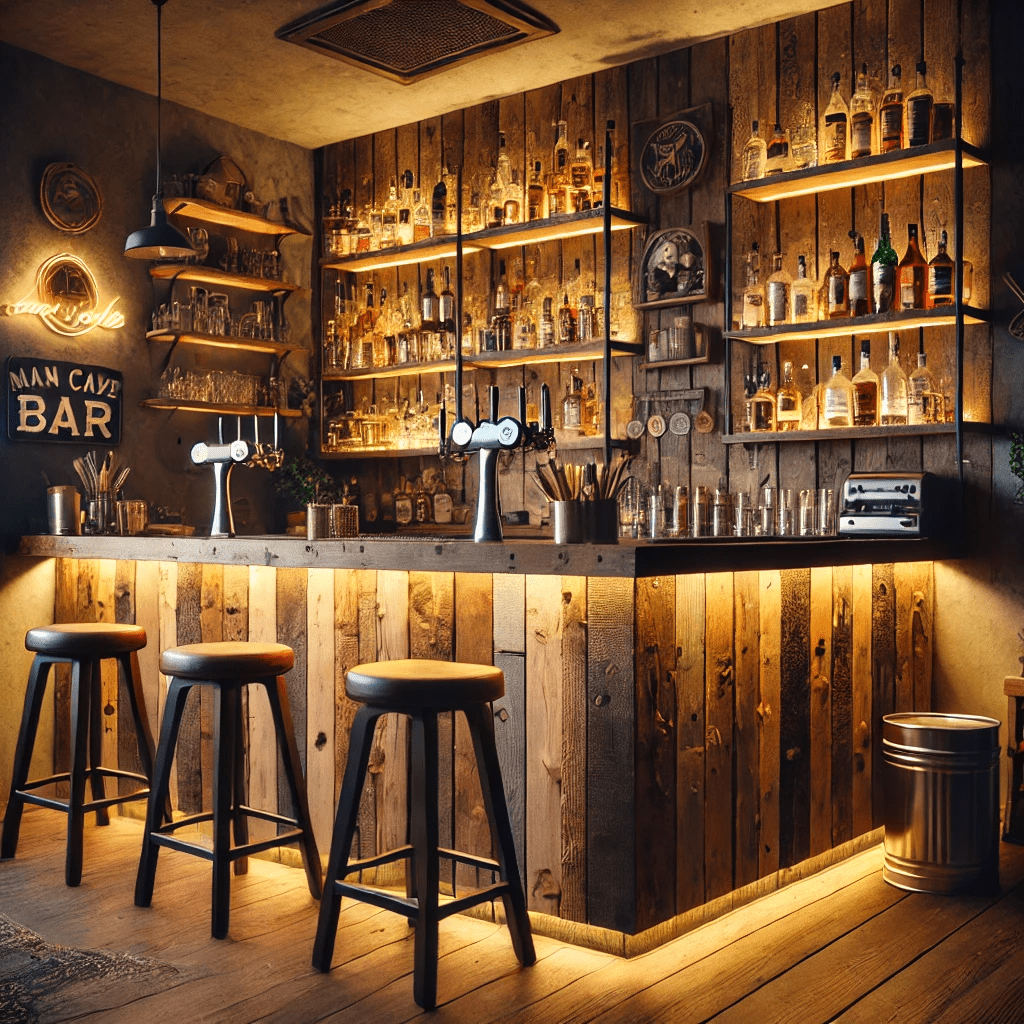 DIY man cave bar ideas on a budget