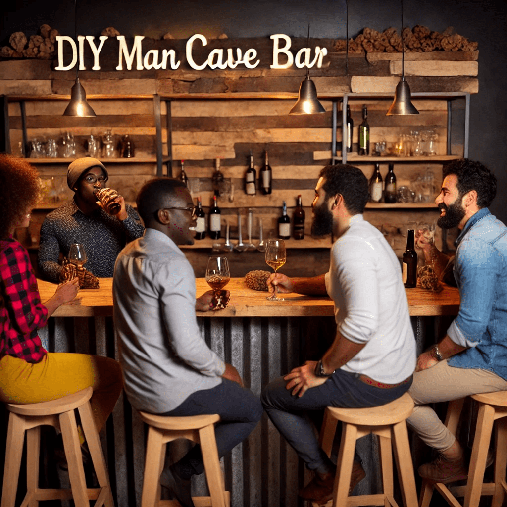 DIY man cave bar ideas on a budget