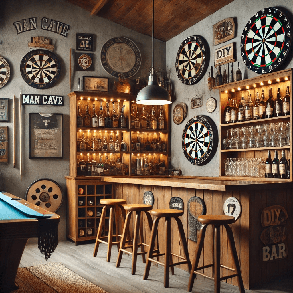 DIY man cave bar ideas on a budget