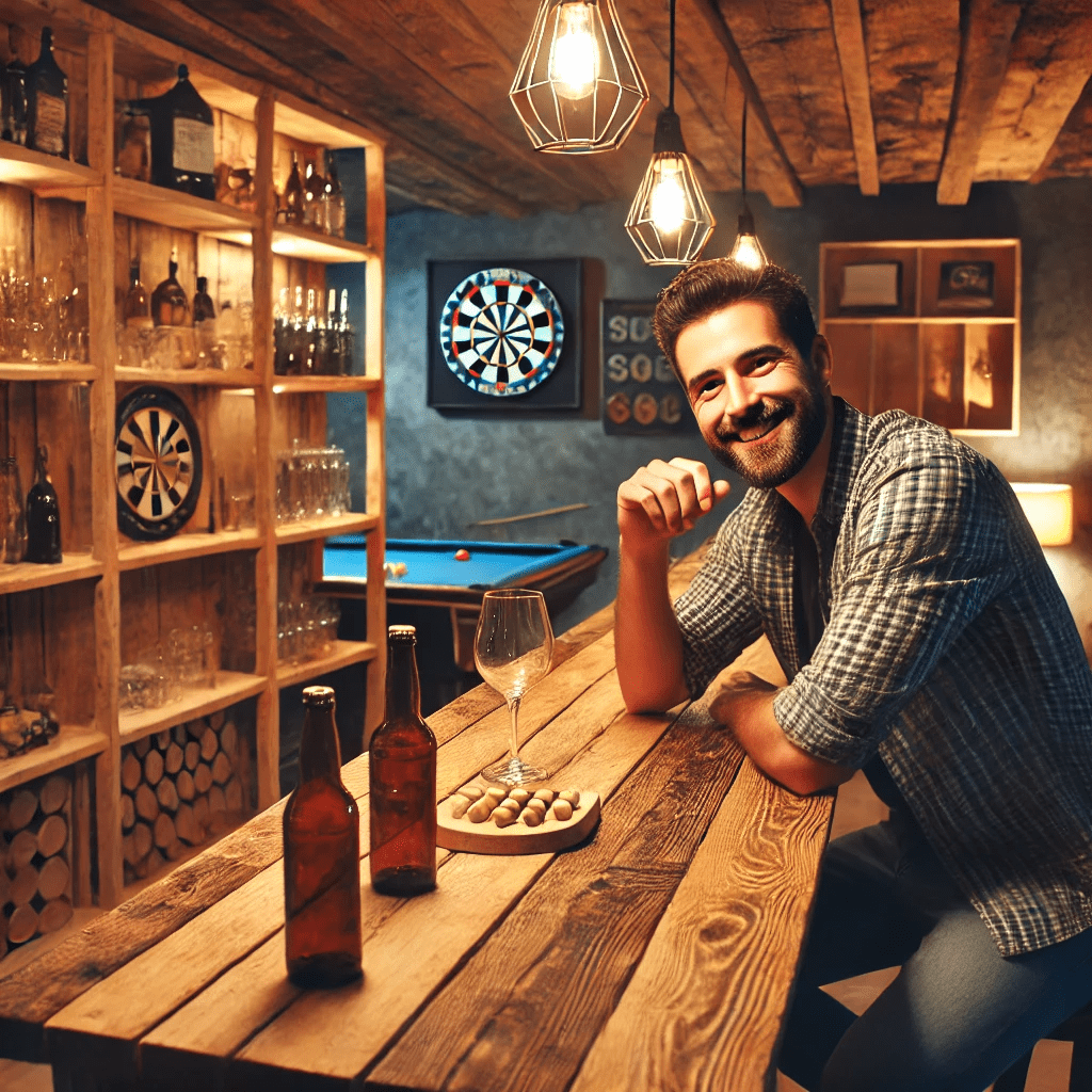 DIY man cave bar ideas on a budget