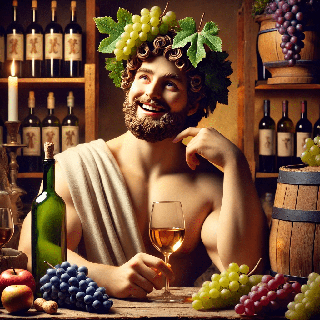 Bacchus the Roman god of wine