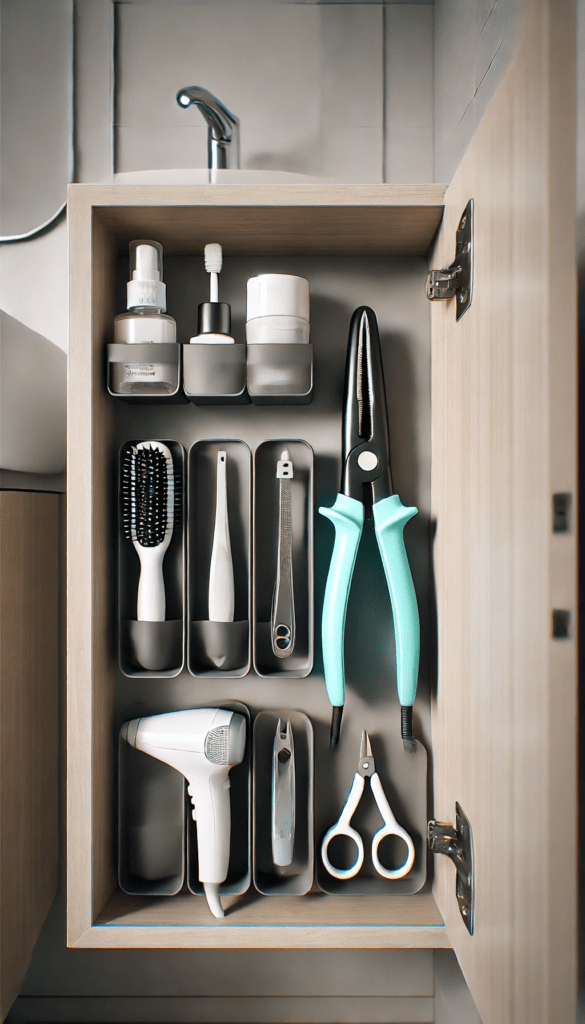 8 small bathroom organization hacks