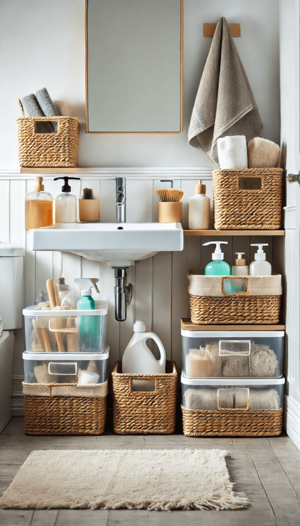 8 small bathroom organization hacks