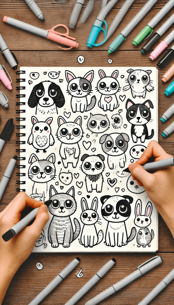 cute doodle art ideas for sketchbooks