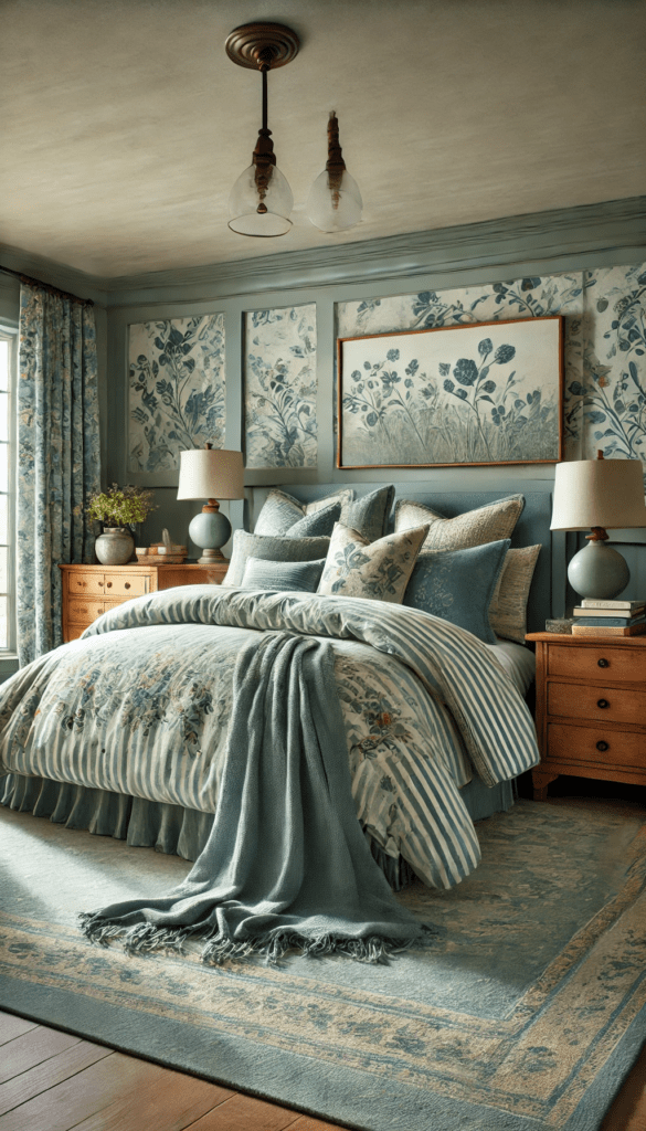 7 cozy sage and blue color schemes