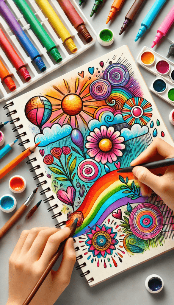 cute doodle art ideas for sketchbooks