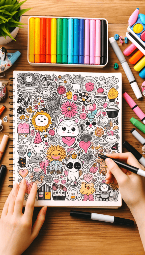 cute doodle art ideas for sketchbooks