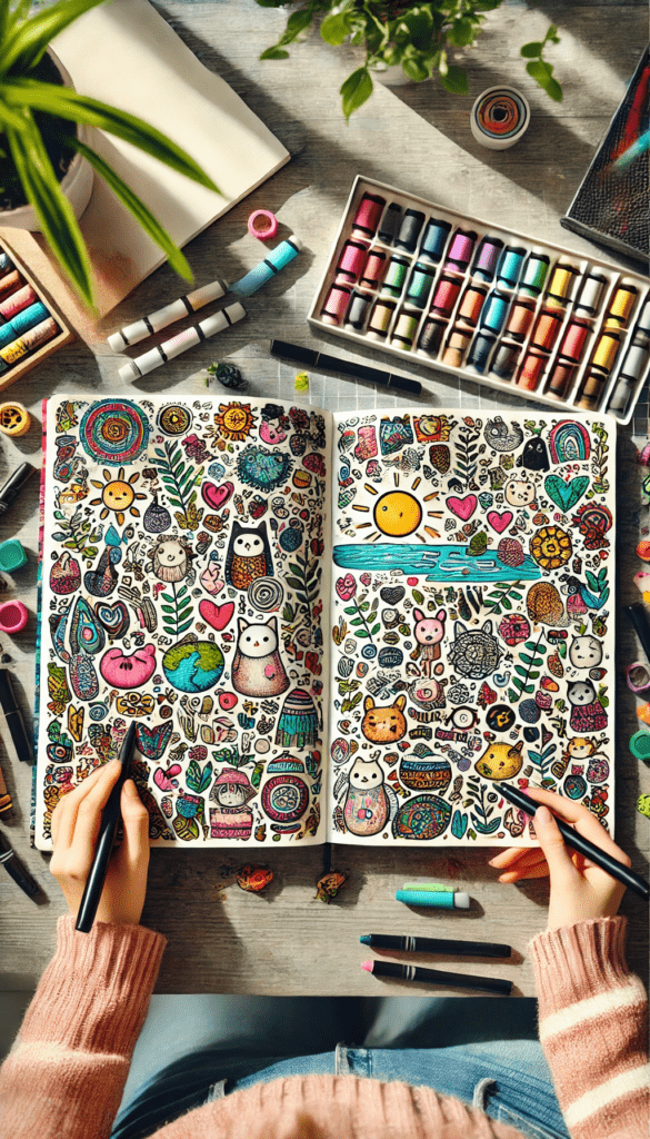 cute doodle art ideas for sketchbooks