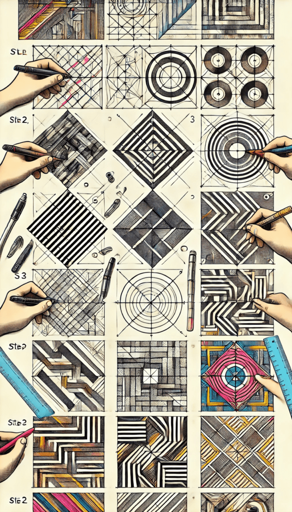 easy geometric pattern drawings