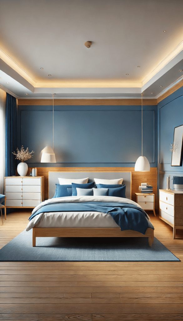 5 blue monochrome bedroom themes