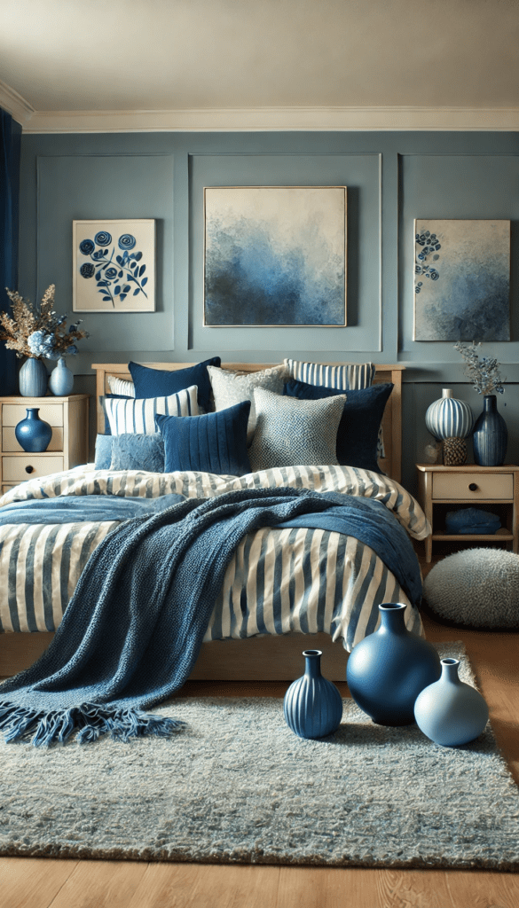 5 blue monochrome bedroom themes