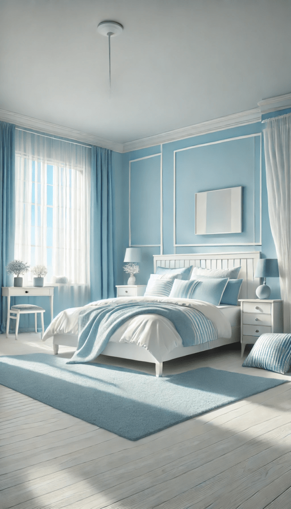 5 blue monochrome bedroom themes