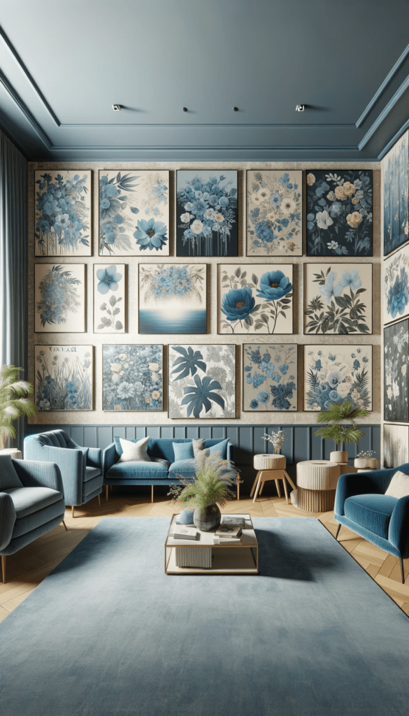 7 beautiful blue floral wallpaper styles