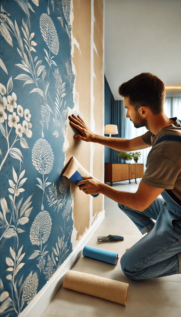 7 beautiful blue floral wallpaper styles