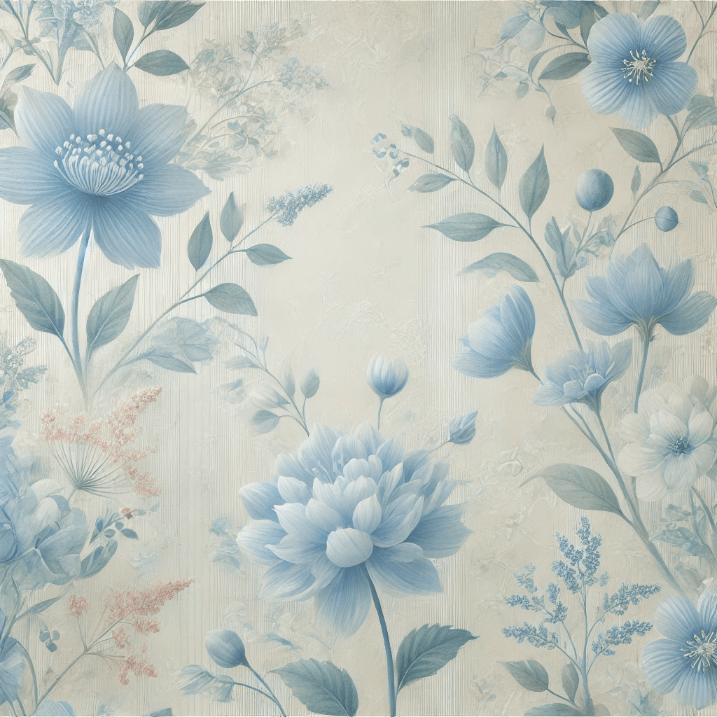 7 beautiful blue floral wallpaper styles