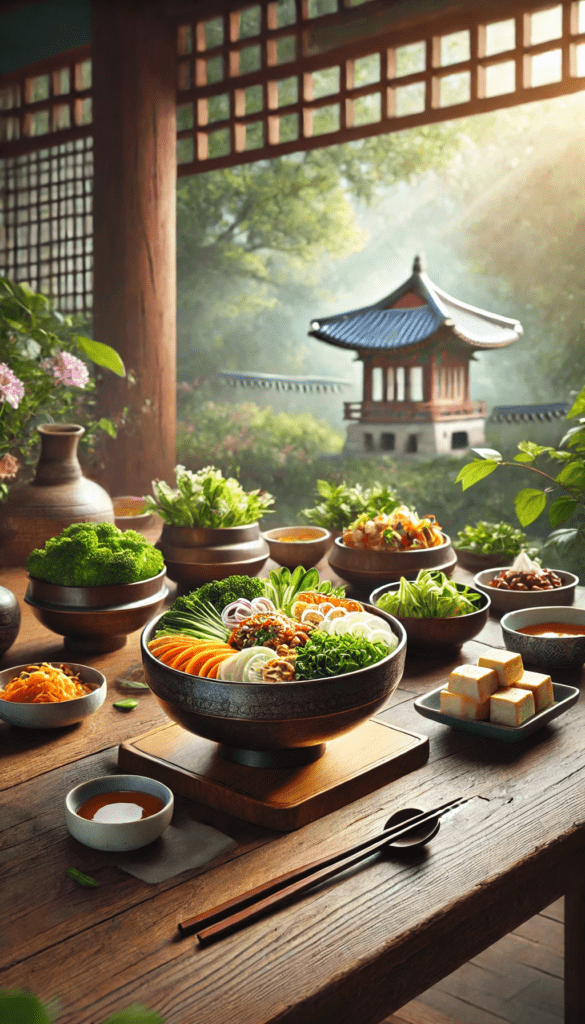 how to make Korean temple bibimbap