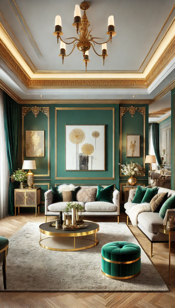 5 elegant emerald and gold color schemes