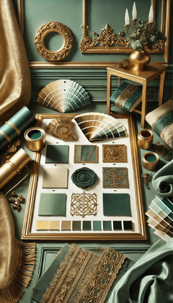 5 elegant emerald and gold color schemes