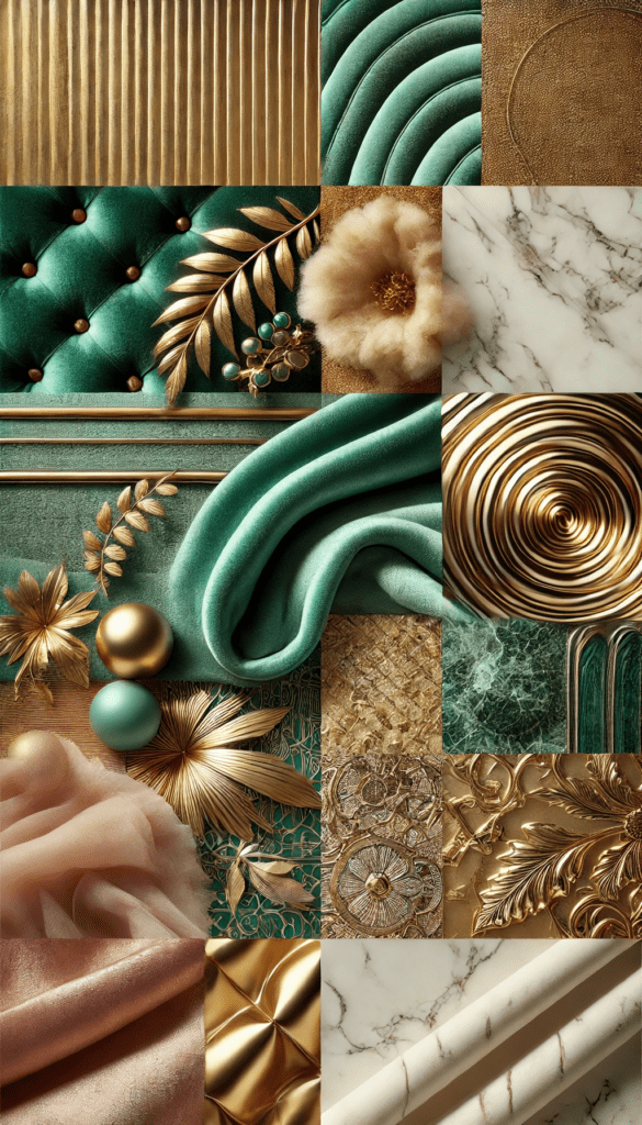 5 elegant emerald and gold color schemes