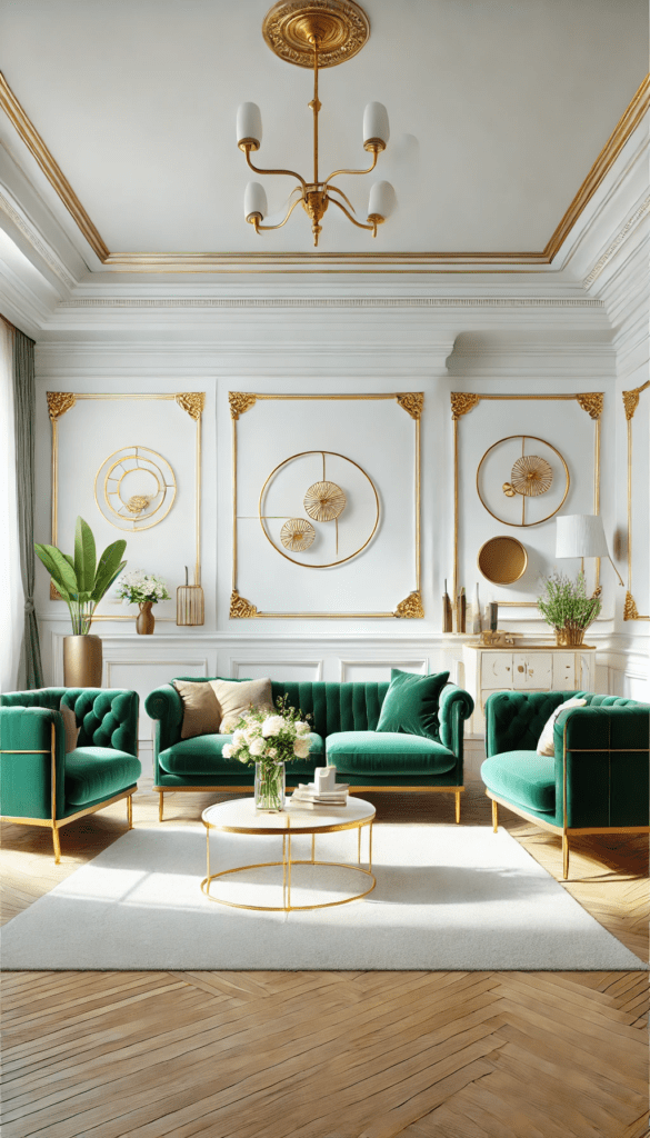 5 elegant emerald and gold color schemes