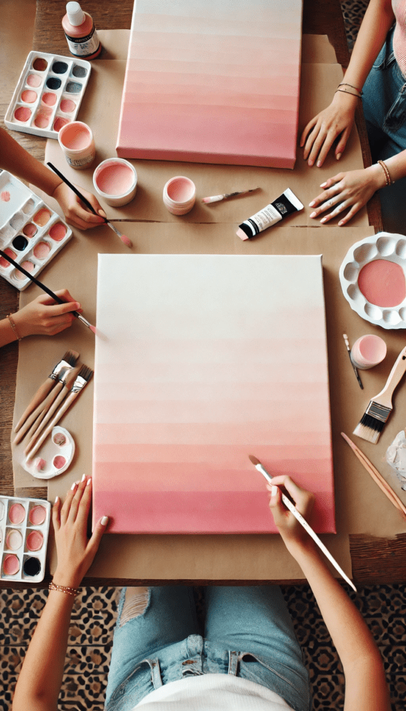 5 DIY blush pink wall art ideas