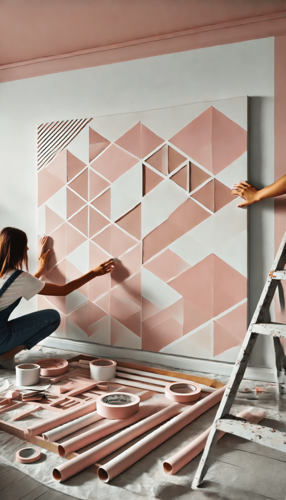 5 DIY blush pink wall art ideas