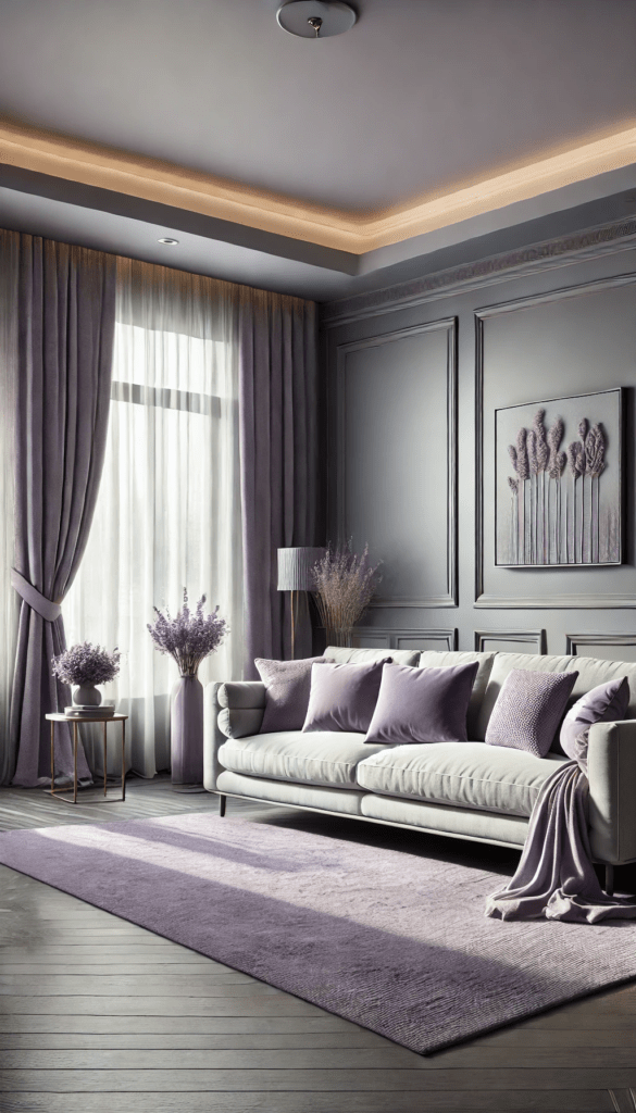 7 serene lavender and gray color combos