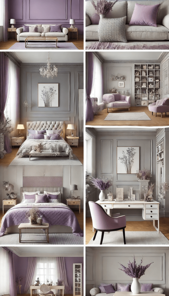 7 serene lavender and gray color combos